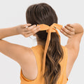 Luxtre new moisture-wicking sports headband - one size fits all, adjustable tie, bowknot yoga hairband da373