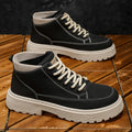 Men's 2025 spring collection: british style high-top outdoor vintage work boots, casual versatile martin boots, trendy footwear