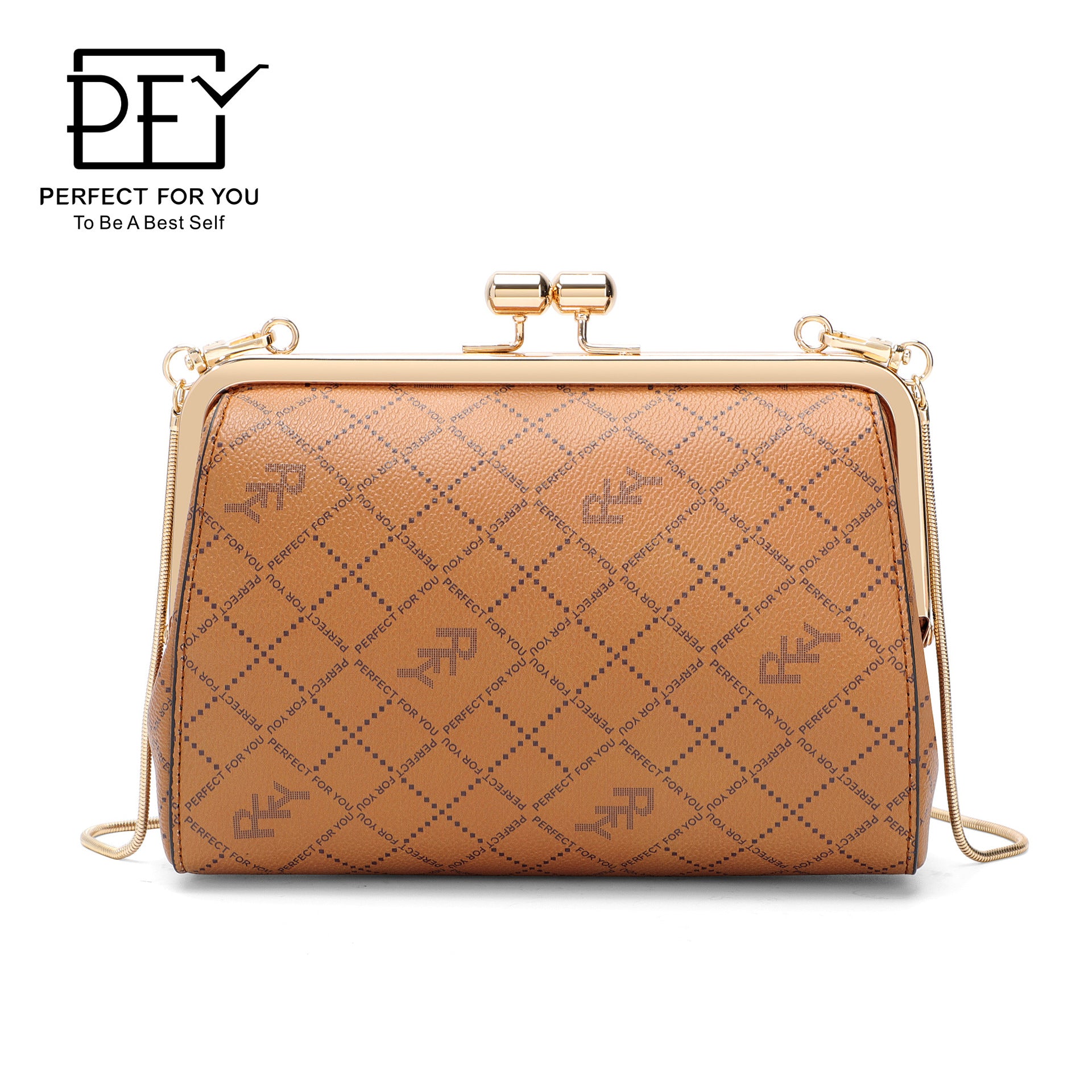 Fashion commuter big-name women's bags, presbyopia messenger bags, versatile retro bags for women, high-end foreign-style metal gold bags
