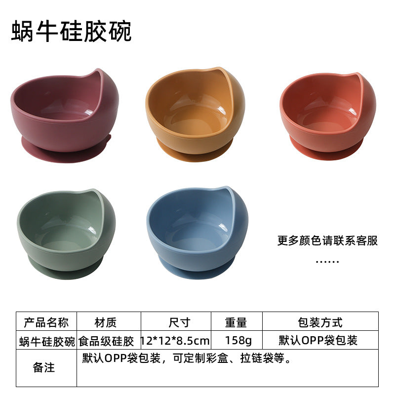Silicone utensil set, baby food bowl, infant bowl, baby spoon, food-grade silicone bowl, baby bowl, maternity and baby supplies