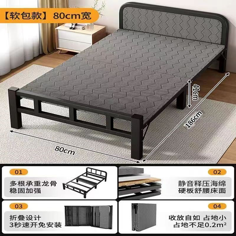 Lunch break foldable bed single simple portable companion bed office lunch break rental house economical portable foldable bed
