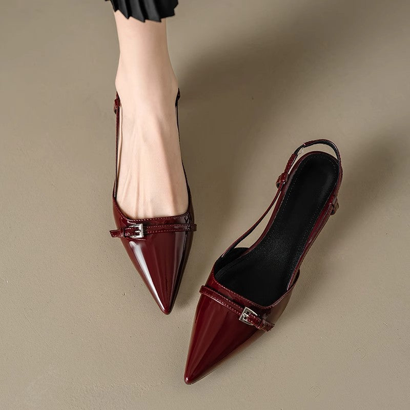 Baotou sandals elegant socialite french high heels women's stilettos with skirt one-strap small fragrant styleflatsflats