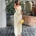 European and american cross-border women's fashion:  summer new arrival - elegant one-shoulder, slim-fit, slimming, mesh panel, ruched dress