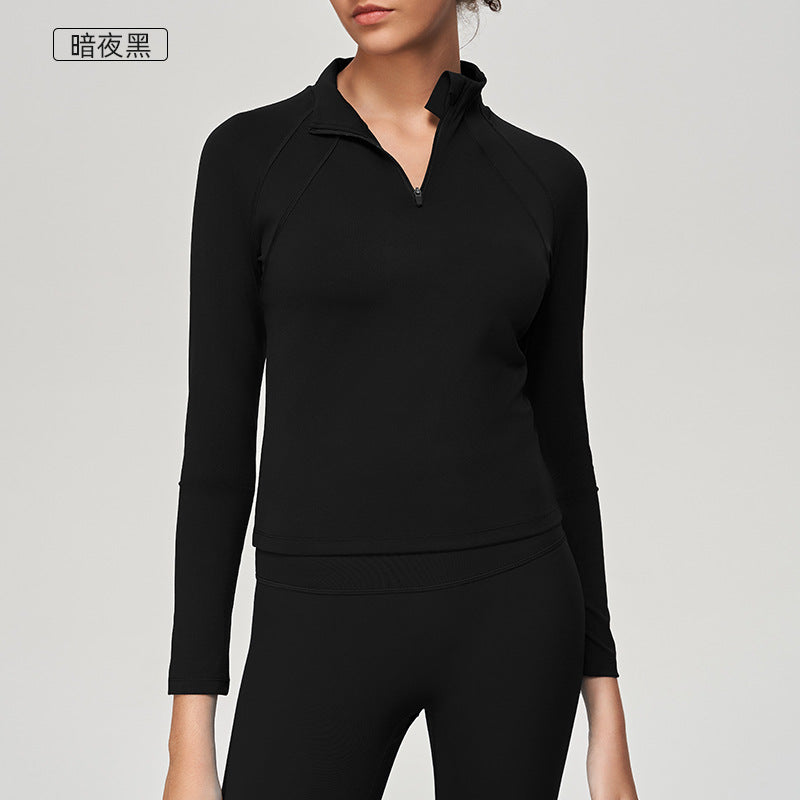 Yoga apparel pilates slimming workout outdoor fitness top women's quick-dry sports long sleeve jacket casual wear