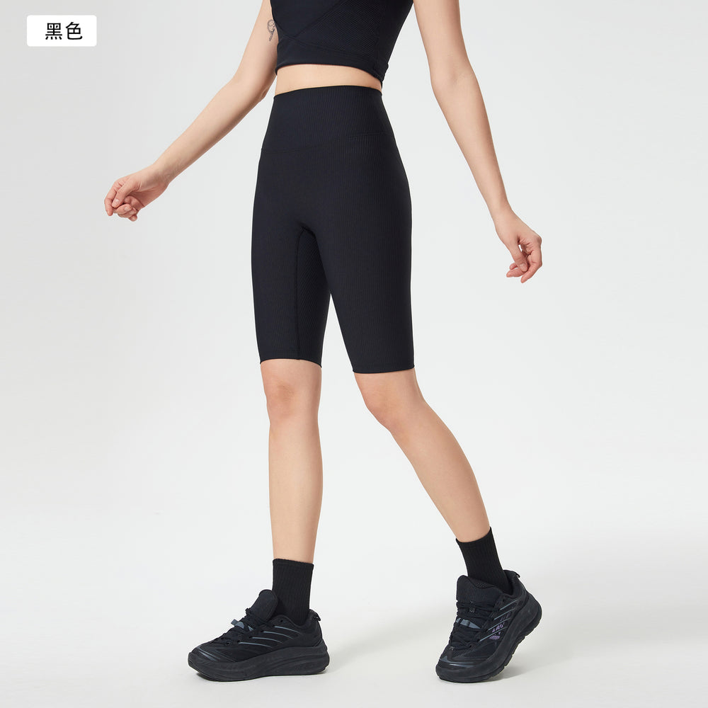 Spring/summer high-waisted tummy control yoga leggings - tight fit, butt-lifting, fitness capris - outdoor cycling & sports shorts for women (d25042)