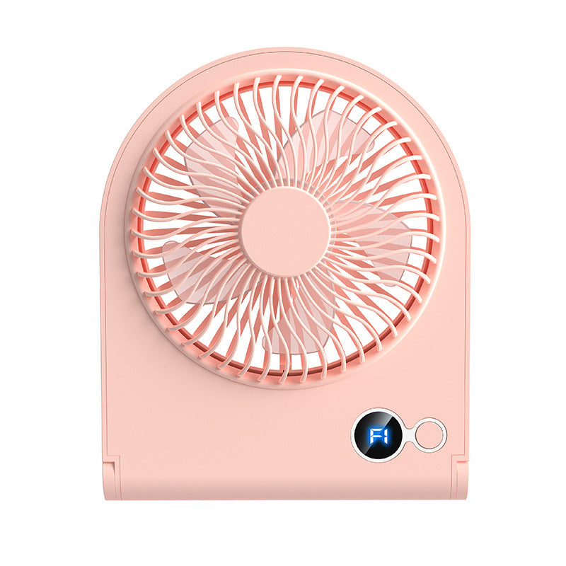2024 new cross-border desktop lightweight fan, portable outdoor fan, usb foldable digital display fan - customizable
