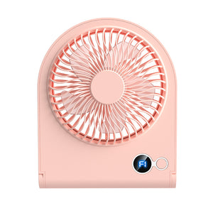 2024 new cross-border desktop lightweight fan, portable outdoor fan, usb foldable digital display fan - customizable