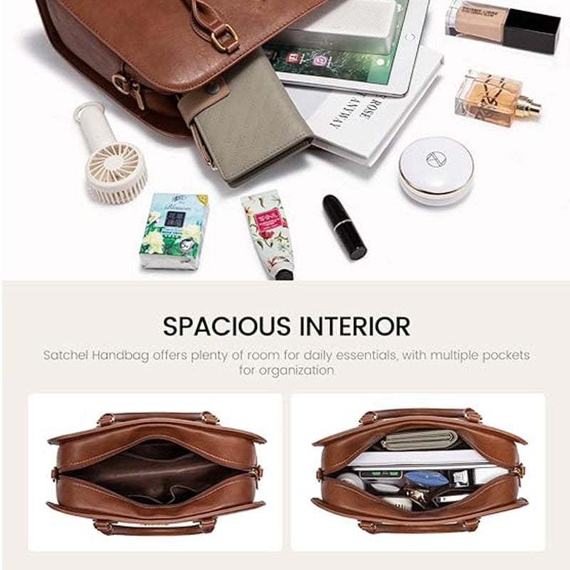 Bag Women's Fashion Commuter Handbag Women's Cowhide Shoulder Bag Oblique Span Bag Birthday Gift for Girlfriend to Wife