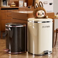 Luxury trash can - large, step-on, lidged - perfect for home, living room, kitchen, bedroom, and bathroom. plastic storage bin