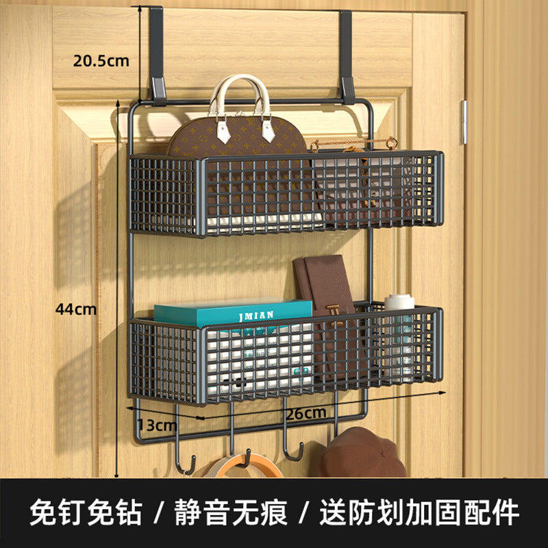 Over-the-door hook: your ultimate entryway organizer! wall-mounted, no-drill storage rack for bedroom closet, side-mounted clothes hanger