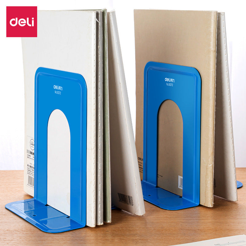 Deli 9272 Blue Bookend Student Bookend Book Relying on Metal Bookend Bookend Iron Bookend Wholesale