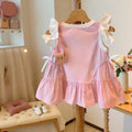 Girls' round neck sleeveless dress - summer  new arrival - kids' cartoon korean style t-shirt dress - cute casual skirt
