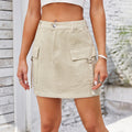 Wishfashion cross-border export women's clothing  independent station is it hard to wash denim workwear short skirt skirt