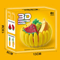 New cross-border 3d printed fruit decompression set - spiral press fruit banana plate storage fruit plate toy