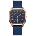 vintage style rose gold square roman scale silicone strap women's quartz watch factory direct sales wholesale