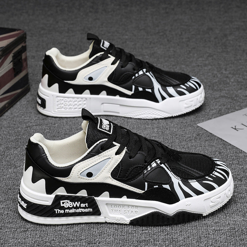 Trendy men's winter sneakers: versatile, sporty, casual, platform, unique design, thick sole, youth fashion