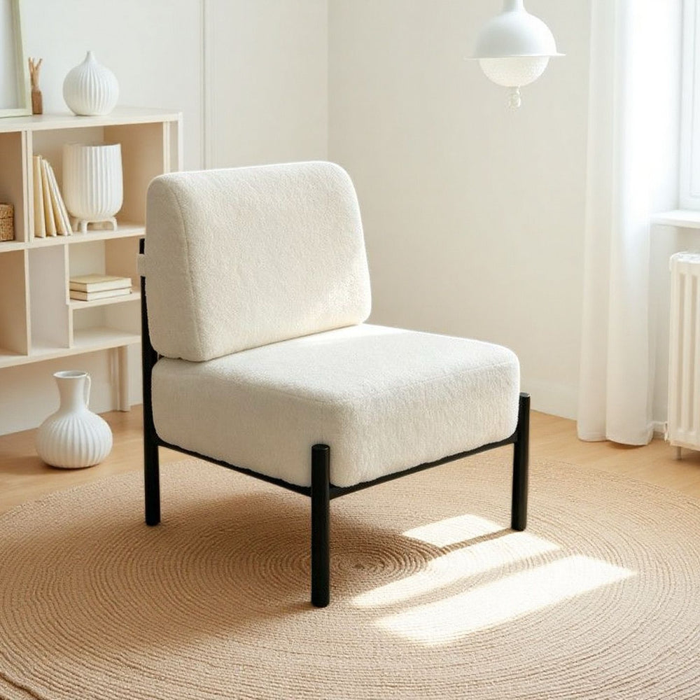 Single lazy sofa chair cream style cashmere popular dopamine living room bedroom solid wood creative casual chair