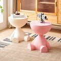 Cream style new arrival popular living room small flat head coffee table creative simple plastic side table ins style bedroom corner table