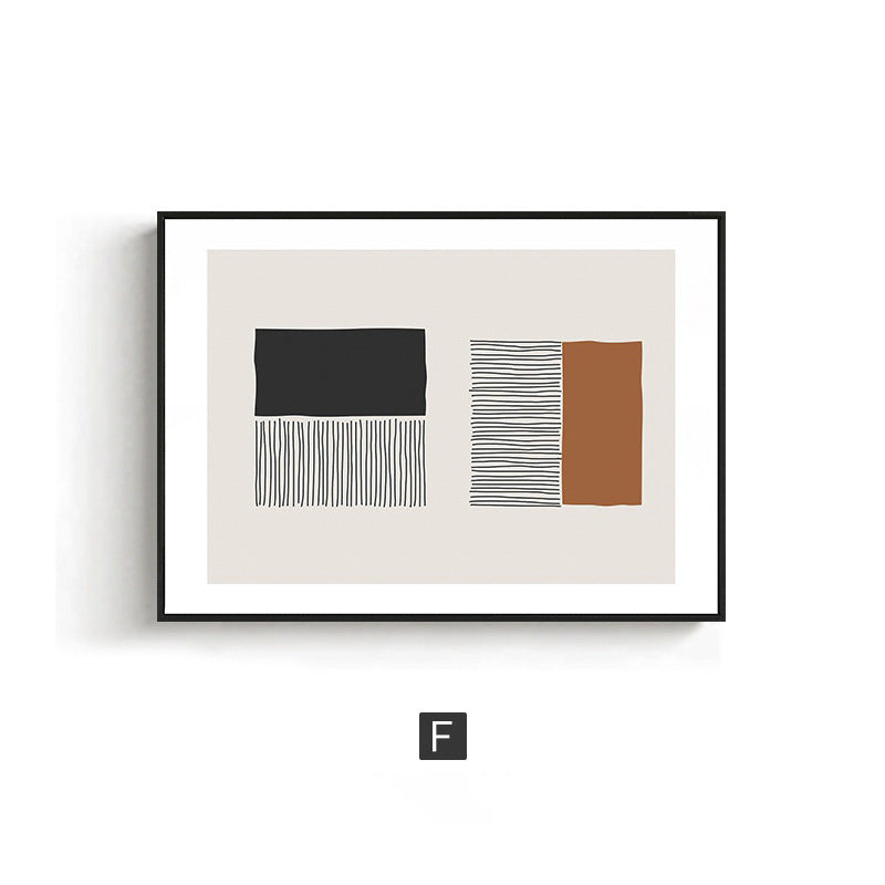 Customized wabi-sandy wind abstract living room meter box decorative painting Nordic wind push-pull electric box hanging painting weak electric box blocking painting