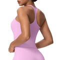 Sexy u-neck racerback sports bra, cloud-feel quick-dry, anti-chafe tank top for running and fitness