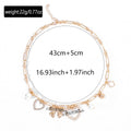 European and american cross-border metal cold style heart bow necklace women's fashion accessible luxury diamond inlaid cut outfall and wintersweater chain