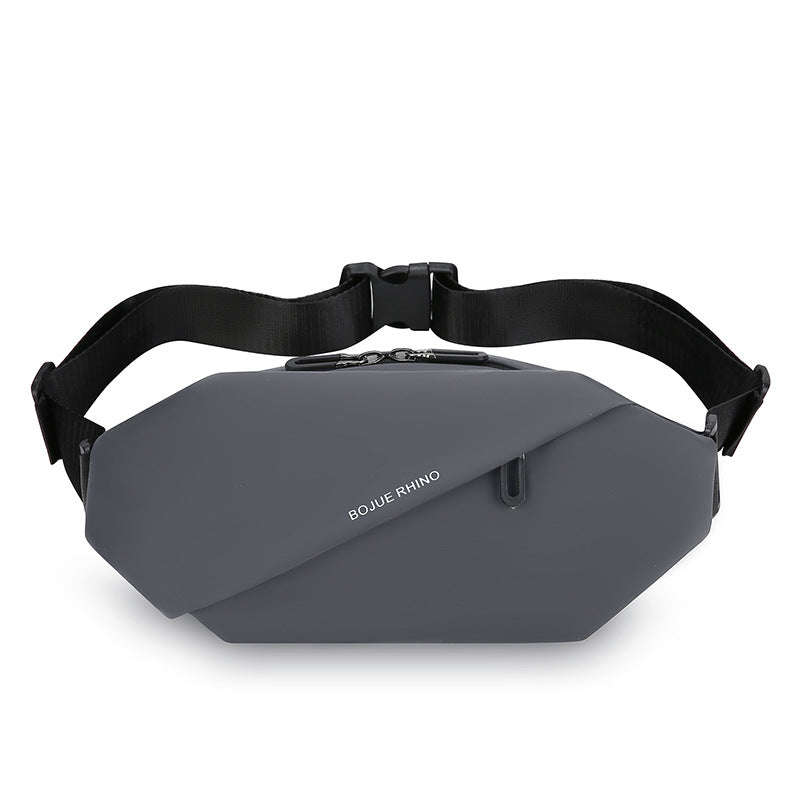 Cross-border new men's fanny pack outdoor running mobile phone bag multi-functional large-capacity breast bag casual shoulder messenger bag