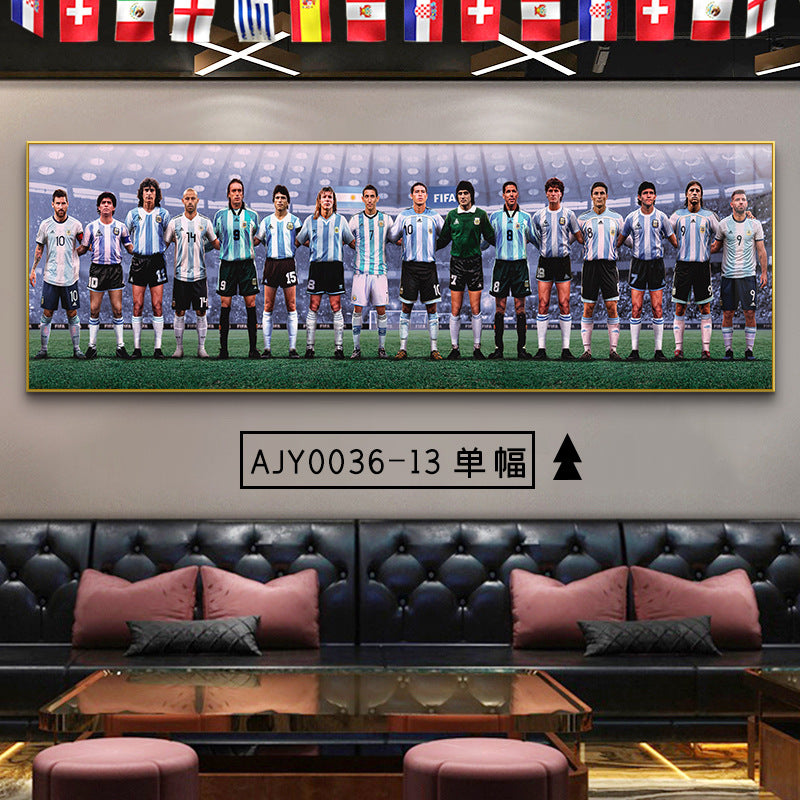 2024 Spain wins the championship decorative painting European Cup Cristiano Ronaldo poster hanging painting sports color store wall football star decoration