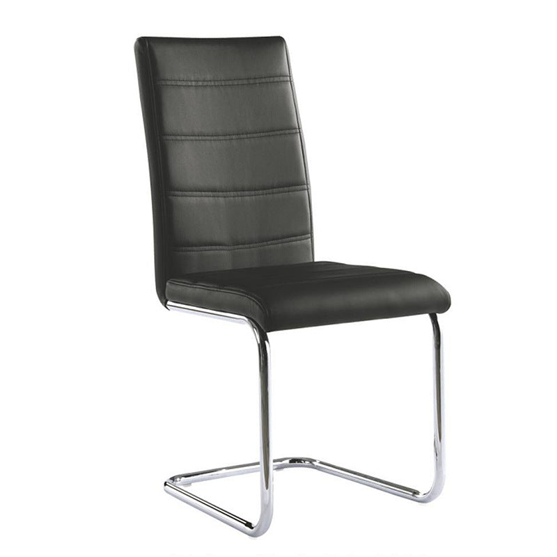 Modern dining chair pu faux leather high back upholstered