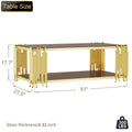 Coffee table - stainless steel tea table - modern minimalist tempered glass side table - luxury & high-end design