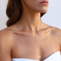 Amazon's new zircon inlaid chain tassel y-shaped necklace fashion generous lasso clavicle chain holiday gift