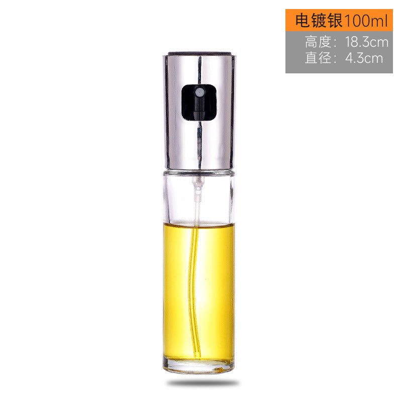 Ready-to-ship high atomization glass oil dispenser, press-type glass oil sprayer, bbq spray oil bottle, kitchen olive oil bottle