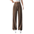 Ready-to-ship european and american style  commute-friendly, slimming, spring/summer high-waisted wide-leg pants - versatile casual suit pants/trousers