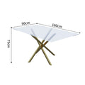 Factory direct wholesale custom modern minimalist tempered glass office desk conference table carbon steel design transparent home dining table