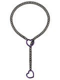 Black chain purple love 8mm63cm
