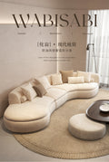 Arc-shaped sofa, living room, accessible luxury, modern designer, popular hotel, beauty salon, lobby, rest area, reception