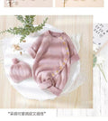 Baby knitting onesie fall and winternewborn baby boy and girl sweater cute heattech romper 016