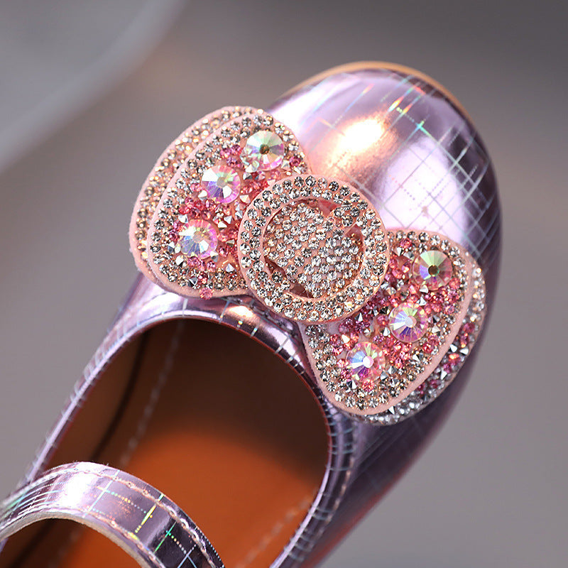 autumn new girls' princess shoes - soft sole, cute bowknot, toddler & little girl's single shoes, princess style