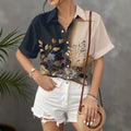 wholesale women's short-sleeved shirts, trendy shirt with hot-selling cross-border print designs, dropshipping available