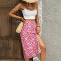 Pre-sale-92158# cross-border fashion women's summer new fashion printed skirt