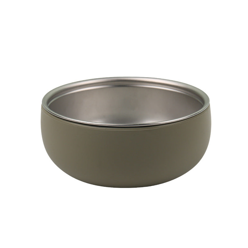 Factory new baby silicone stainless steel tableware set creative product 304 stainless steel children's silicone tableware bowl