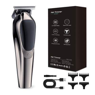 wholesale household hairdressing scissors electric hairdressing device non-digital display fast charging push white beard hairdressing salon hairdressing clipper