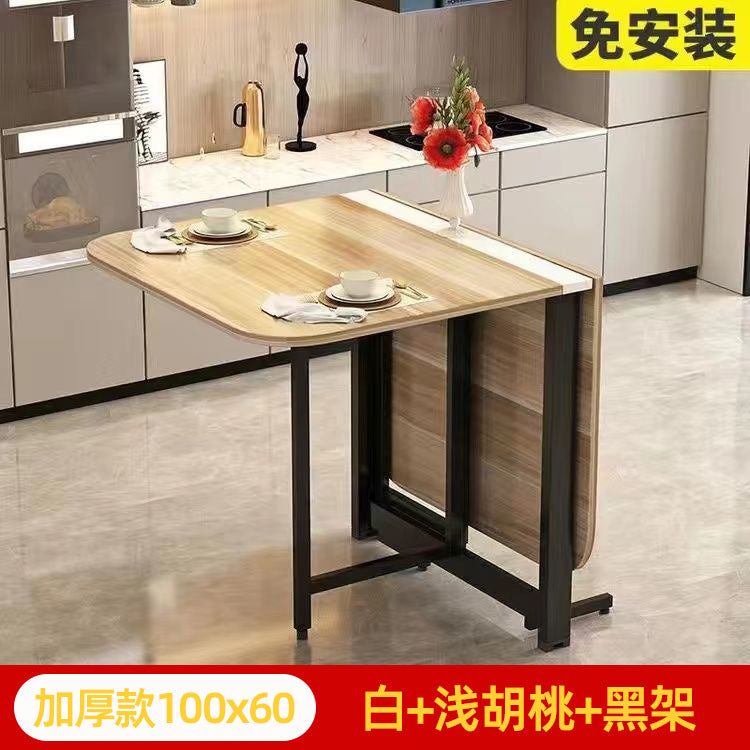 Foldable dining table set - space-saving, multi-functional, portable table and chairs for small apartments - rectangular dining table with four chairs
