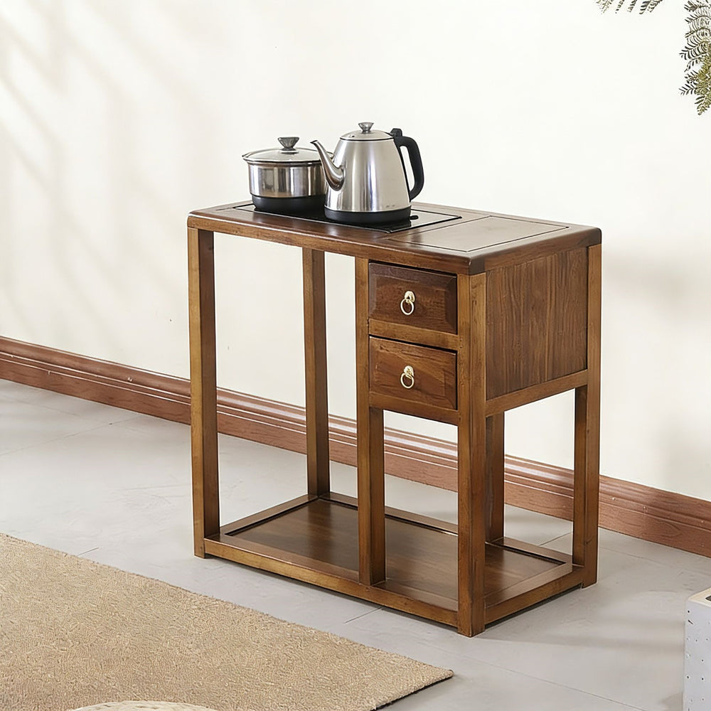 South american walnut solid wood water kettle tea cabinet solid wood storage tea side cabinet car chinoiseriemovableall-in-onefor home