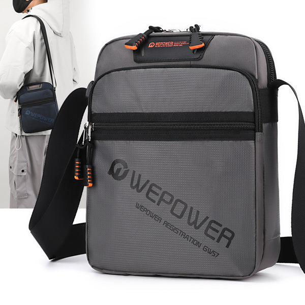 WEPOWER New Simple Versatile Satchel Shoulder Bag Men's Outdoor Fashion Portable Large Capacity Messenger Bag