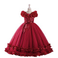 export girls' dresses: elegant embroidered mesh flower girl dresses, wedding gowns, evening dresses, runway & banquet apparel - wholesale