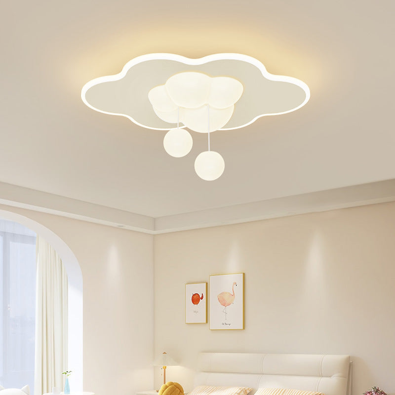 Living room light cream wind Internet celebrity new small hanging ball bubble ceiling light romantic atmosphere bedroom lighting whole house package