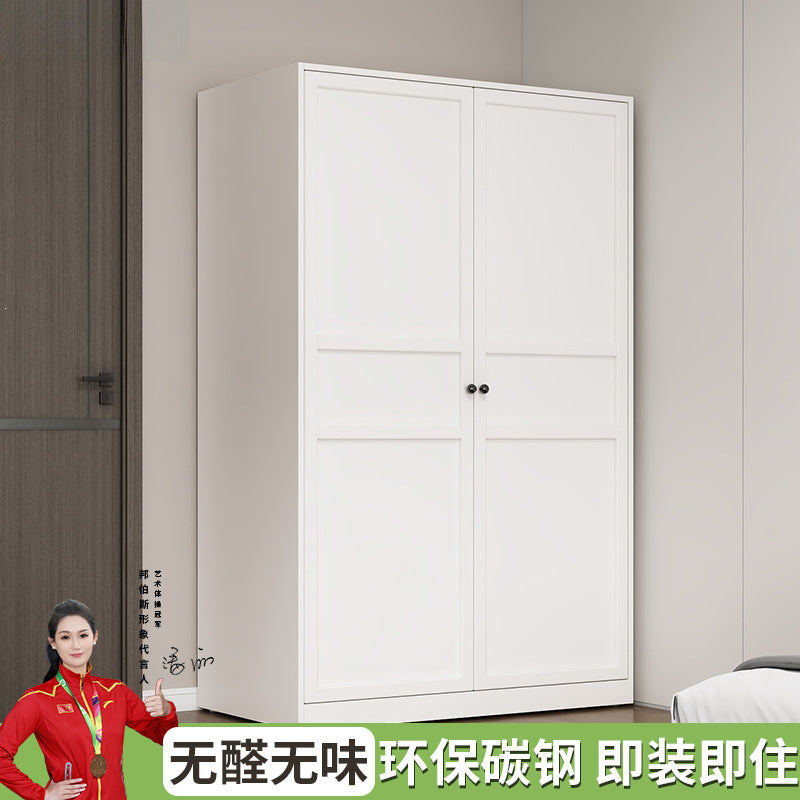 Bangbos all-steel combination wardrobe double door formaldehyde-free bedroom two-door double-door iron wardrobe for home