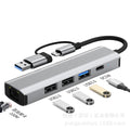 type-c docking station usb hub3.0 converter notebook driver-free network card five-in-one docking station