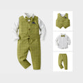 Wholesale branded children's clothing: spring/autumn boys' gentleman's suit, shirt, and vest three-piece set – stylish and fashionable for boys