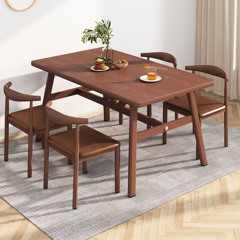 Rectangular table and chair combination casual small apartment dining table suit dining table and chair for home dining table and chair catering merchant